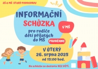 Informační schůzka MŠ