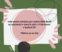 Informační schůzka vZŠ